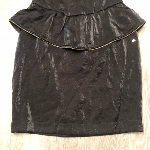 Lurker Label by Matix Strapless Black Peplum Women’s Dress Size S Edgy Y2K Vibes - Picture 4 of 10